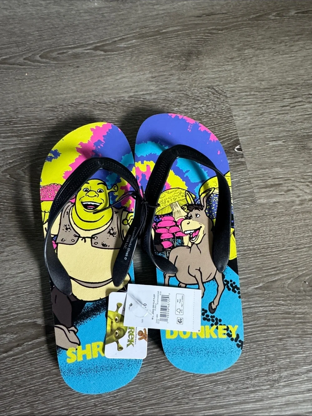 Shrek & Donkey Men or Women' Flip Flops - Bright Multi